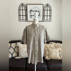 Orvis Men’s 100% Silk Button Down Shirt Classic Casual Bird Print Size M Summer